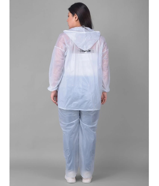 Dollar Polyester Raincoat Set - White - None