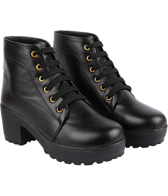 Shoetopia - Black Women''s Ankle Length Boots - None