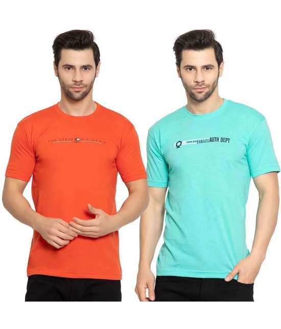 Zeffit - Cotton Blend Regular Fit Multicolor Mens Sports T-Shirt ( Pack of 2 ) - None