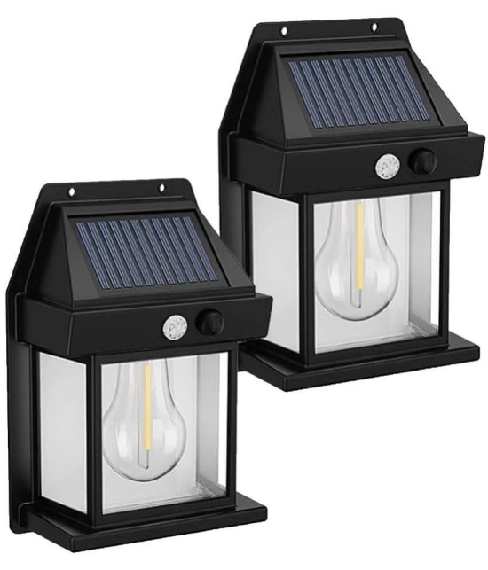 Solar Wall Lights outdoor, Wireless Solar Wall Lantern with 3 Modes & Motion Sensor, Waterproof Exterior Lighting. - Assorted