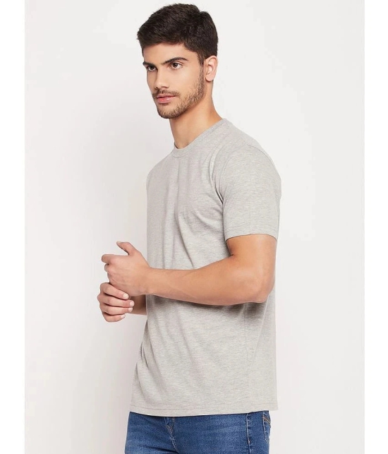 UNIBERRY - Melange Grey Cotton Blend Regular Fit Mens T-Shirt ( Pack of 1 ) - None