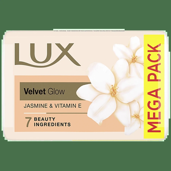 Lux Jasmine & Vitamin E Soap Bar, For Soft Glowing Skin with 7 Beauty Ingredients, 100 g (Pack of 4)