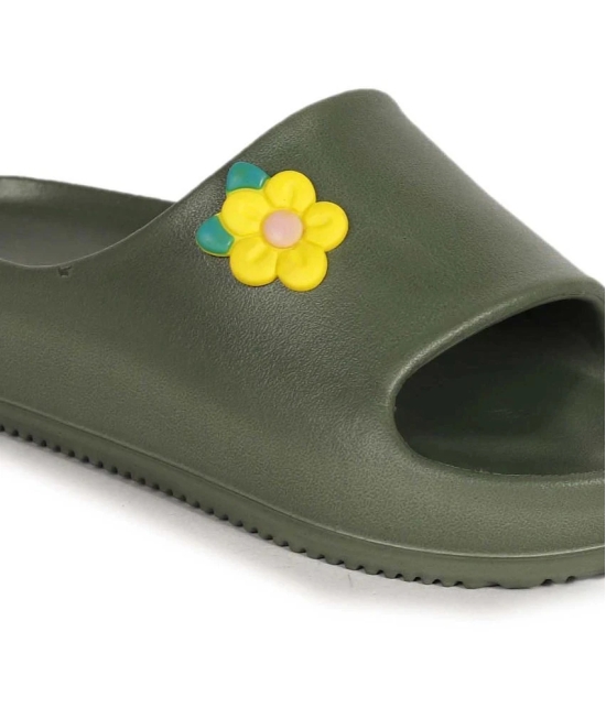 Aadi Olive Womens Slide Flip Flop - None