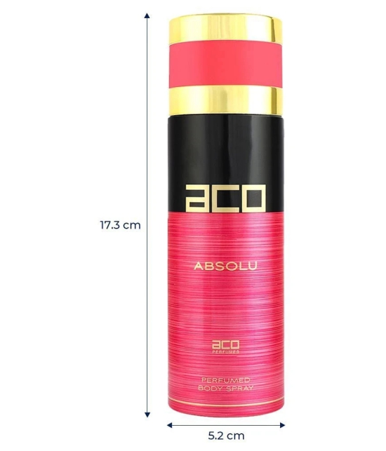 Aco Absolu Deodorant Body Spray For Women, 200ml - 200ml