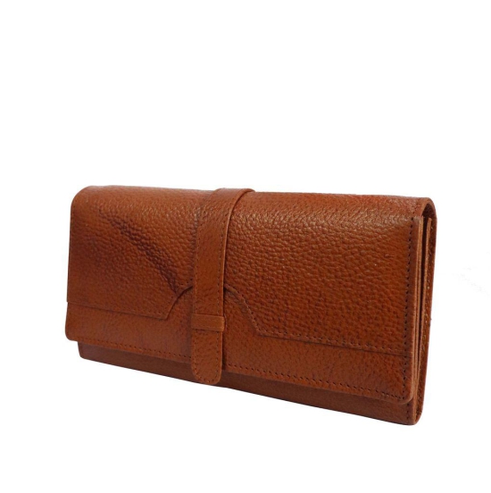 Women Trendy Tan Genuine Leather Wallet (PDS/LDB/23/0008P)