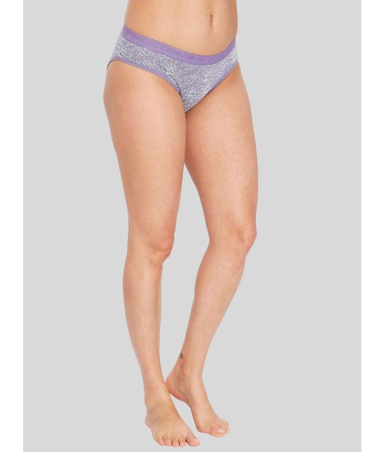 ILRASO - Purple Cotton Printed Women's Briefs ( Pack of 1 ) - None