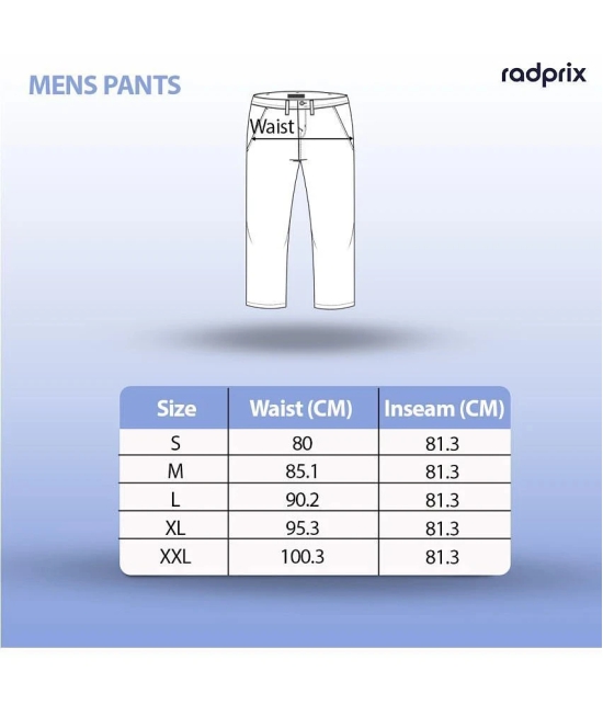 Radprix Regular Flat Mens Chinos - Grey ( Pack of 1 ) - None