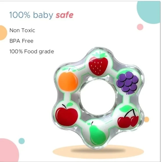 Naughty Kidz Water Filled Soft Cooling Teether Bpa Free Specially Designed to Ease Teething Multicolor