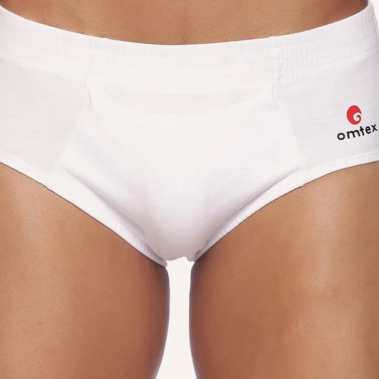 Omtex - White Cotton Mens Briefs ( Pack of 1 ) - None