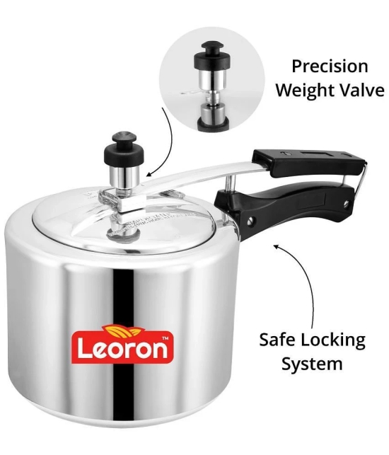 LEORON 2 L,3 L Aluminium InnerLid Pressure Cooker With Induction Base