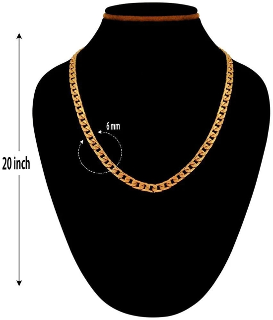 FASHION FRILL - Gold Plated Brass Chain ( Pack of 1 ) - None