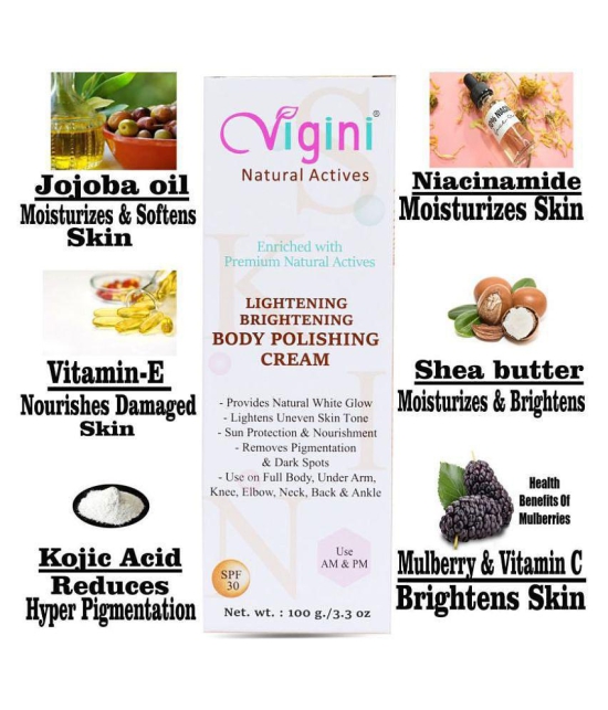 Vigini Skin Whitening Body Sunscreen Cream SPF 30 Light 100 mg