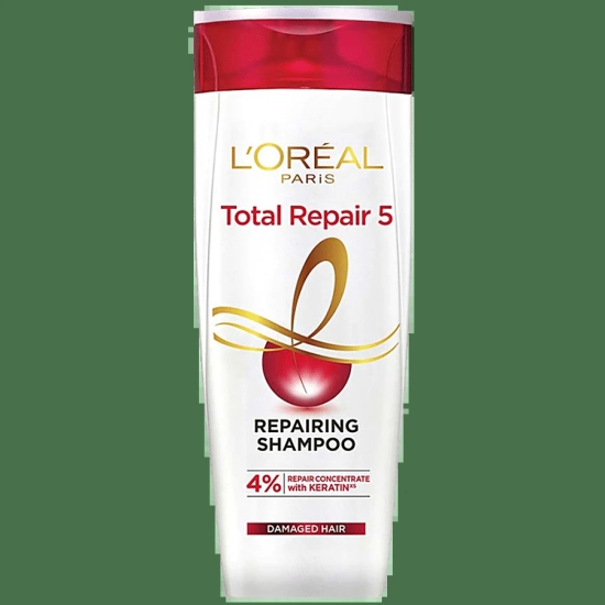 Loreal Paris Total Repair 5 Repairing Shampoo With Keratin Xs, 340 Ml(Savers Retail)