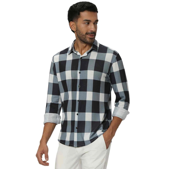 Black Large Check Lightweight Shirt