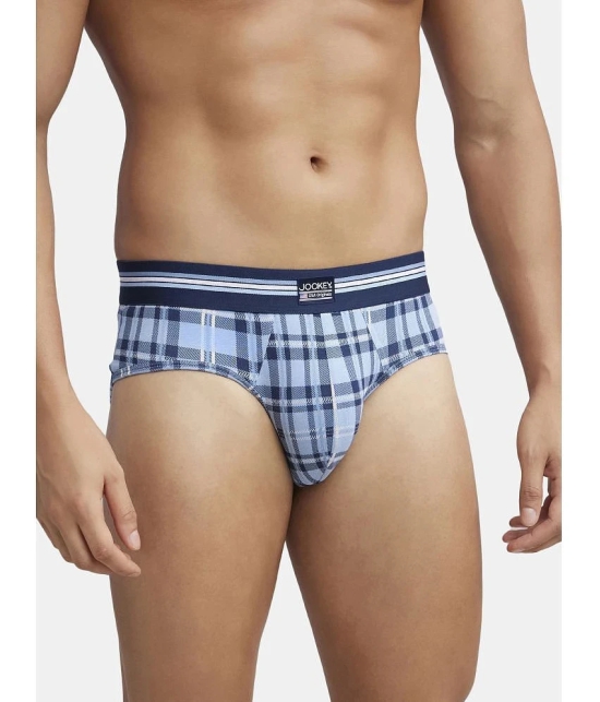 Jockey UI20 Men Super Combed Cotton Elastane Brief - Dusk Blue Print (Pack of 2 - Prints May Vary) - None