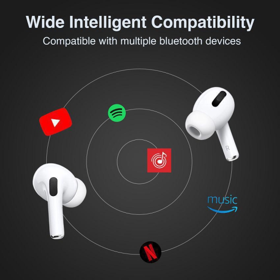 Tecsox TecPod Airbuds Bluetooth Bluetooth Earphone In Ear Powerfull Bass White