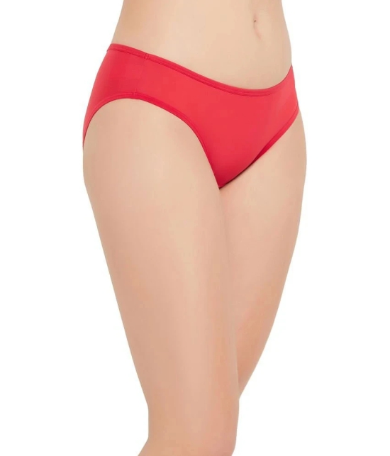 Clovia Pack of 1 Lace Solid Womens Bikini ( Red ) - None