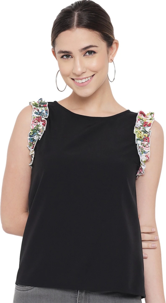 ALL WAYS YOU Women Top Crepe fabric  Black XS