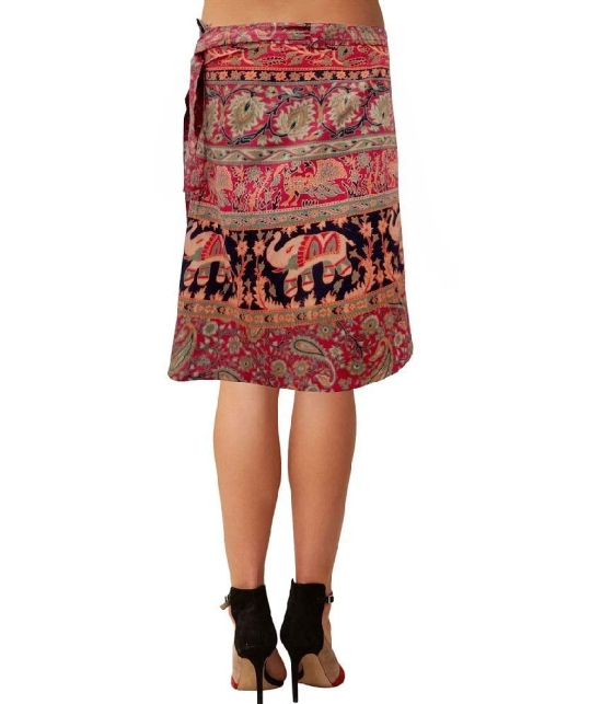 Sttoffa Red Cotton Skirts - Free Size