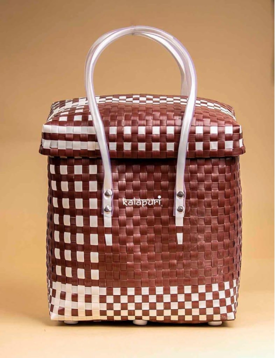 Handwoven Storage Basket with Lid