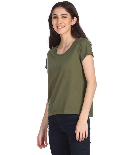 Sugr Cotton Green T-Shirts - Single - M