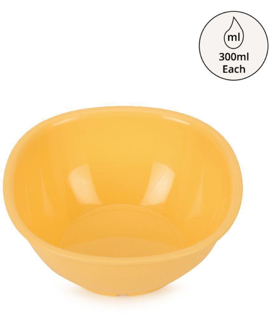 HOMETALES - Yellow Plastic Dinner Set ( Pack of 12 ) - Yellow