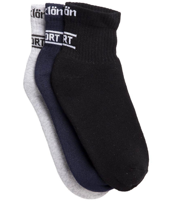 Texlon - Multicolor Terry Men's Ankle Length Socks ( Pack of 3 ) - Multicolor