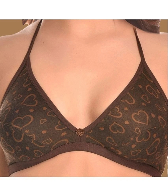 Madam - Brown Cotton Blend Non Padded Womens Everyday Bra ( Pack of 1 ) - None