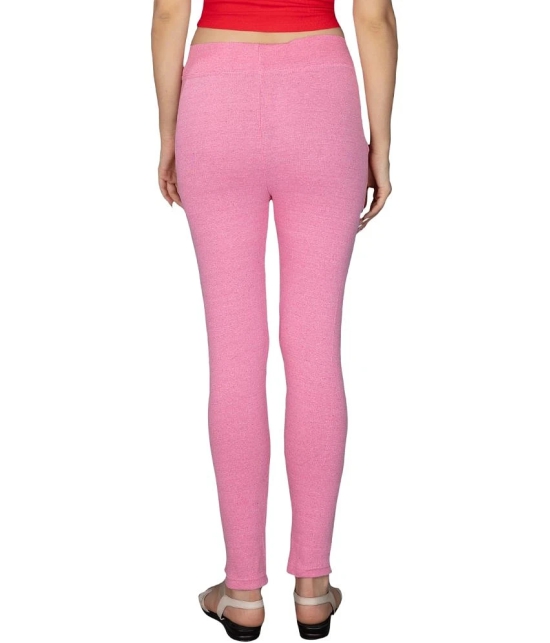 KARARO JEGGINGS - Cotton Blend Skinny Fit Pink Womens Jeggings ( Pack of 2 ) - None