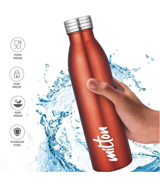 Milton - BREEZE 1000,METALLIC BROWN Brown Water Bottle 1030 mL ( Set of 1 ) - Brown