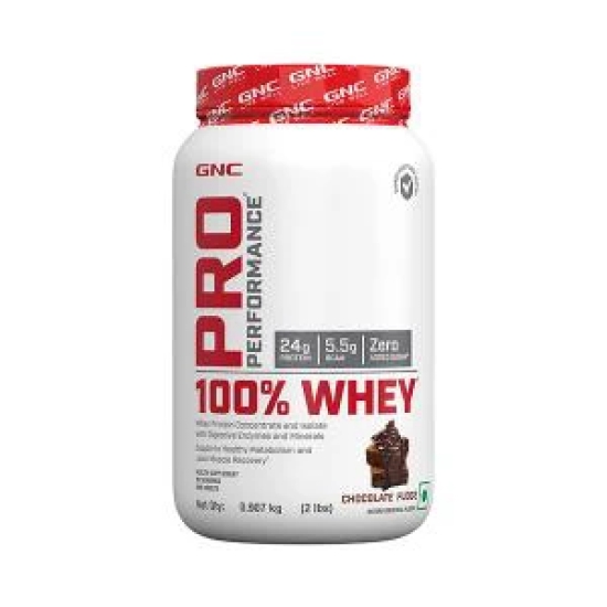 GNC PP 100% Whey Protein Powder Chocolate Fudge 2 lbs