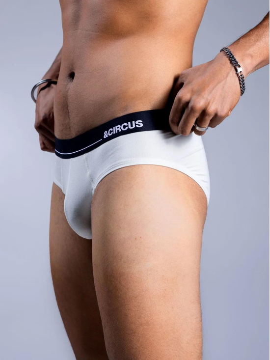 Men's Briefs - Ivory-2XL