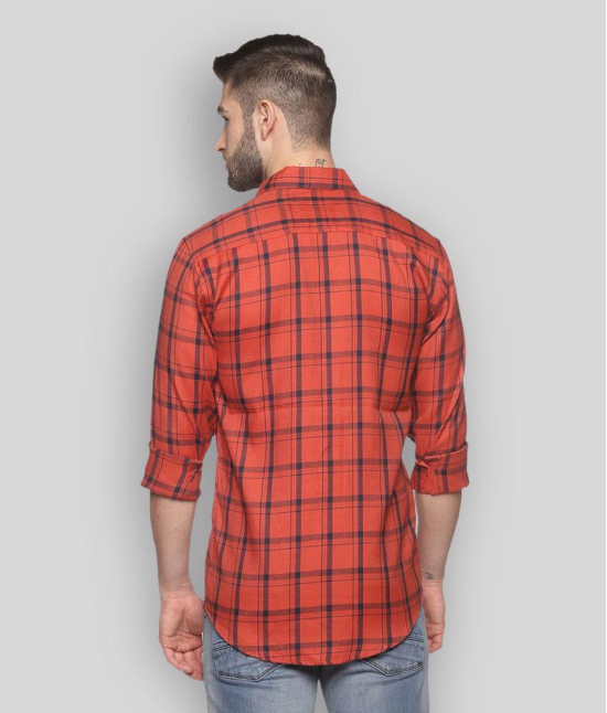 YHA - Rust 100% Cotton Regular Fit Mens Casual Shirt ( Pack of 1 ) - None