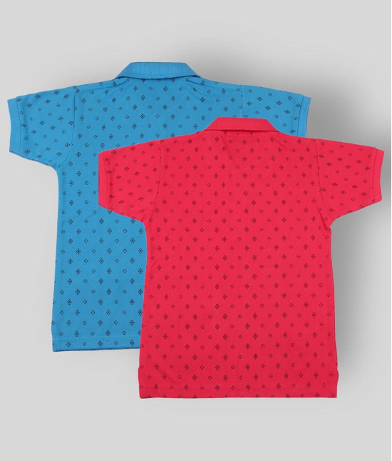 NEUVIN - Multicolor Cotton Blend Boy''s Polo T-Shirt ( Pack of 2 ) - None