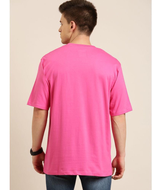 Dillinger - Pink 100% Cotton Oversized Fit Mens T-Shirt ( Pack of 1 ) - None