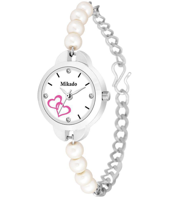 Mikado - White Stainless Steel Analog Womens Watch