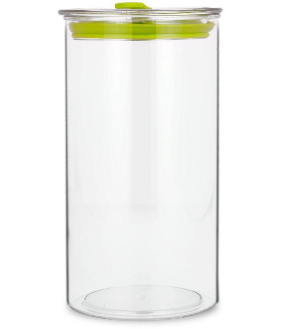 HomePro - Round Container | Airtight | Silicone Cap | Green | Plastic Utility Container ( Set of 6 ) - 1400 ml Total Capacity - Green