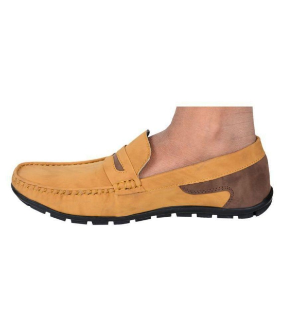 SHOES KINGDOM Tan Loafers - 12