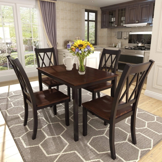 Classy 4 Seater Dining Table Set-Black