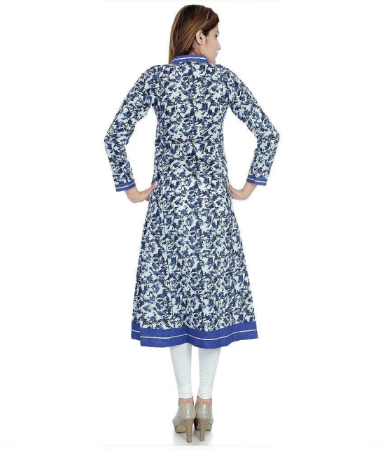 Divena Blue Cotton Kurtis - 5XL