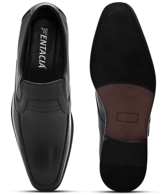 Fentacia - Black Mens Slip On Formal Shoes - None