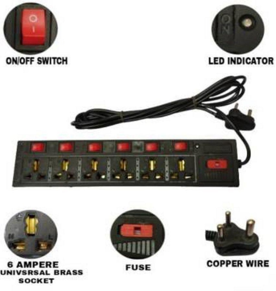 Leavess 6 Socket Extension Board