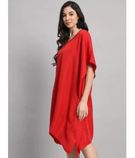 Curvydrobe Crepe Red Beach Dresses - Single - None