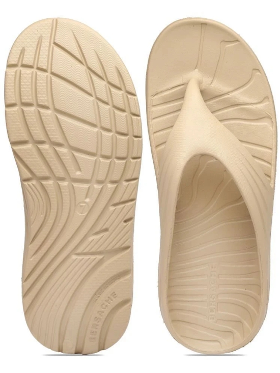 Bersache Beige Mens Thong Flip Flop - None