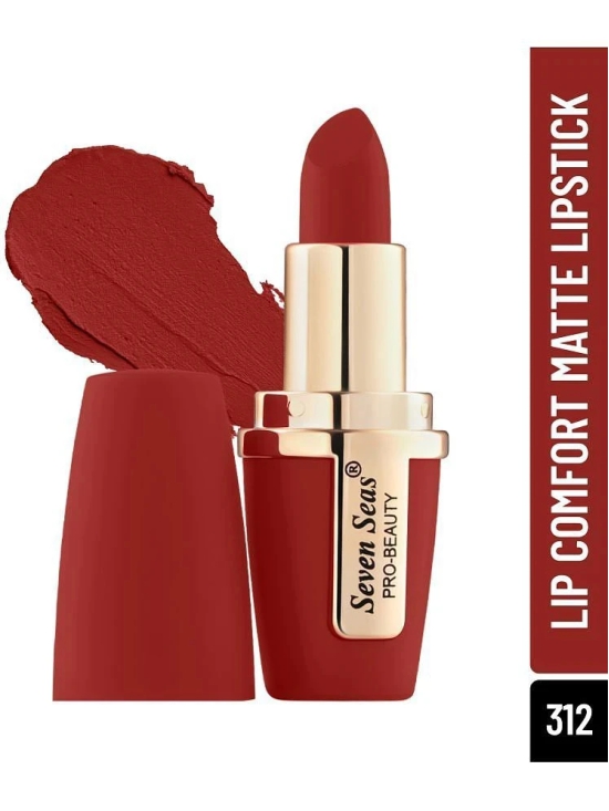 Seven Seas Intense Matte Color| Smooth Texture|Lip Comfort Velvet Matte Lipstick(Matte Red)