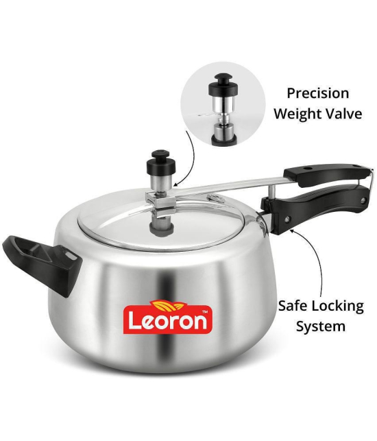 LEORON HANDI 5 L Aluminium InnerLid Pressure Cooker Without Induction Base