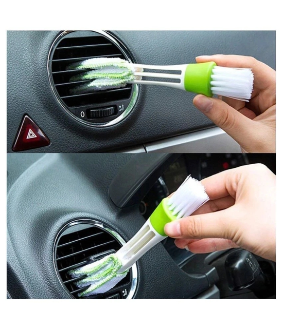 HOMETALES - Car Cleaning Car AC Vent Window Brush Double Head Keyboard Clean Brush Multifunctional Auto Indoor Air-Condition Outlet Cleaning Tools car accessories (Pack of 1)