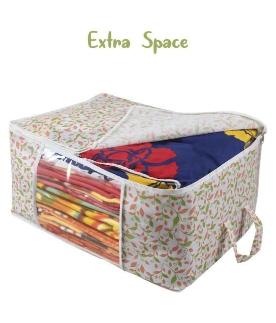 Prettykrafts Underbed Storage Bag, Storage Organizer, Blanket Cover with Side Handles