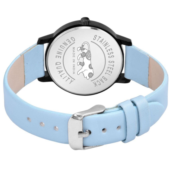 Loretta MT-380 Blue Leather Belt Slim Dial Women & Girls Watch