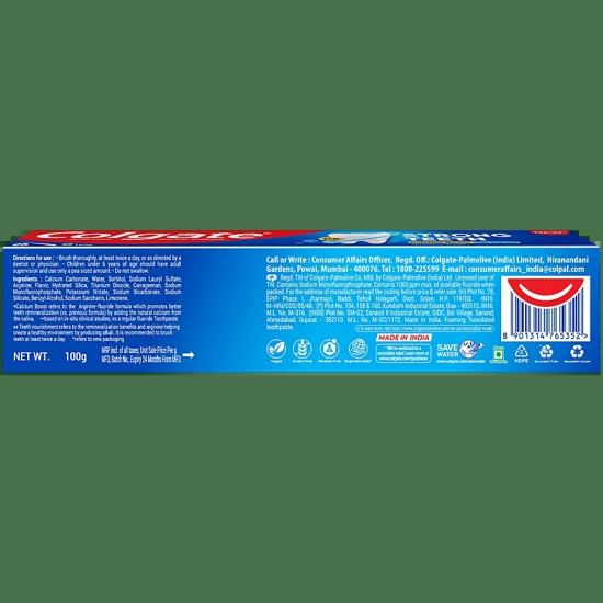 Colgate Strong Teeth Anticavity Toothpaste, 100 gm